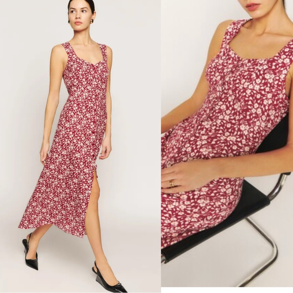 Reformation Londyn floral button down midi dress size 2